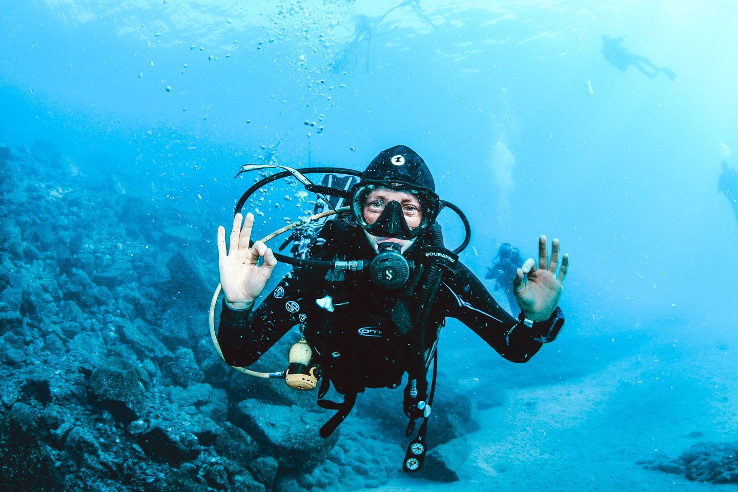 Bautismo de buceo en lanzarote rubicon diving