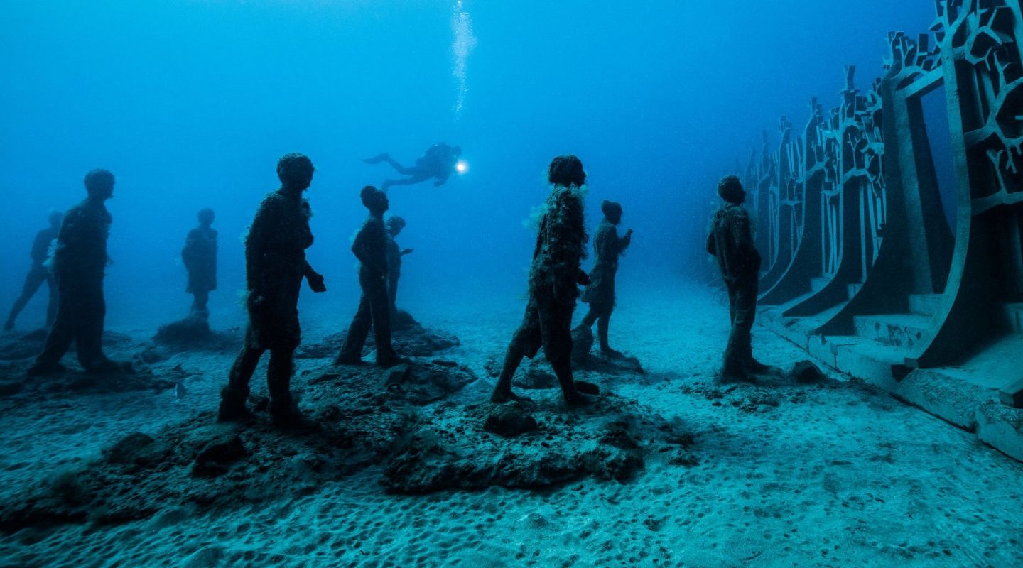 Buceo guiado Museo atlantico lanzarote rubicon diving