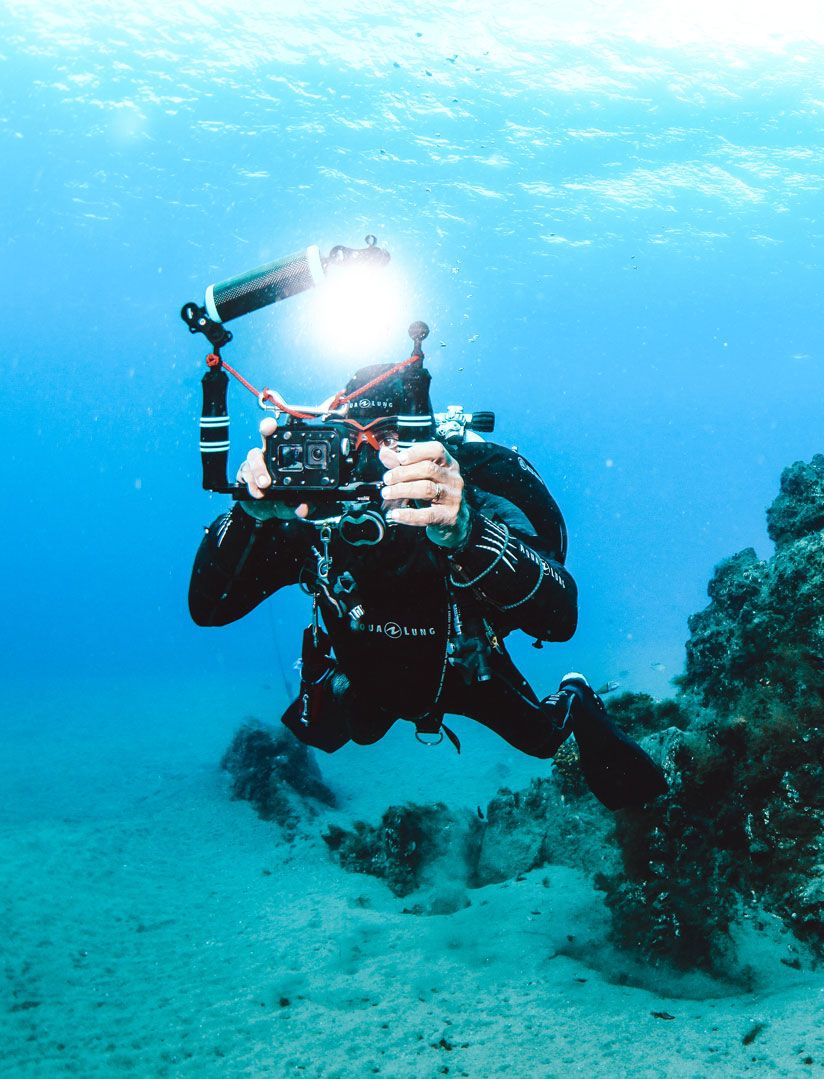 Especialidad scuba diving Fotografia Sub y video lanzarote Rubicon diving camara