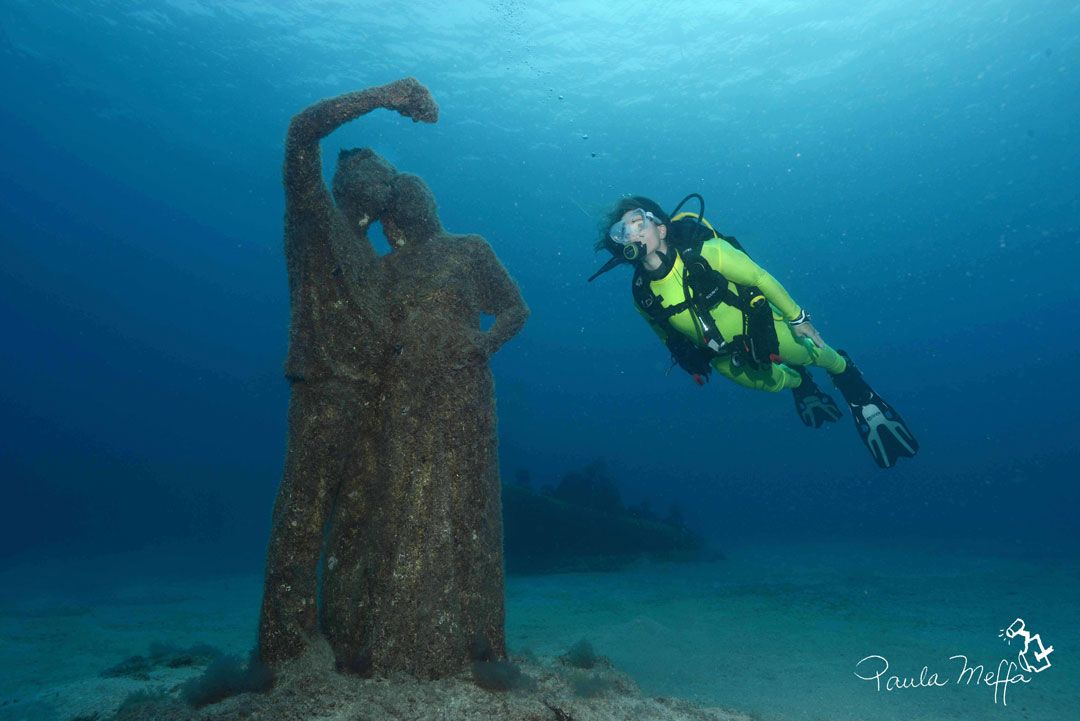 dive and a visit to the Museo Atlantico Lanzarote diver selfie